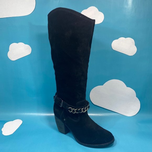 BCBGeneration Arena Black Suede Leather Boots 7B - Picture 15 of 15